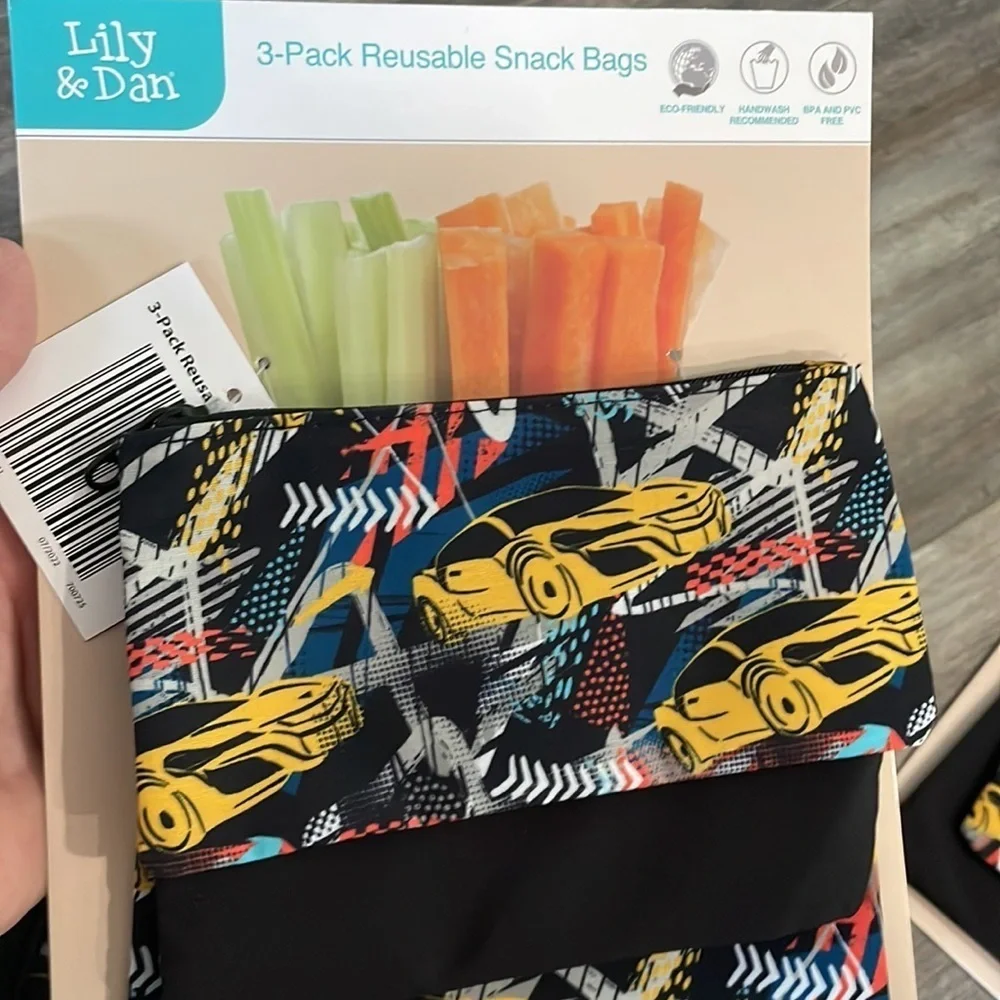 Truck themed lunchbox and reuseable bags NEW
